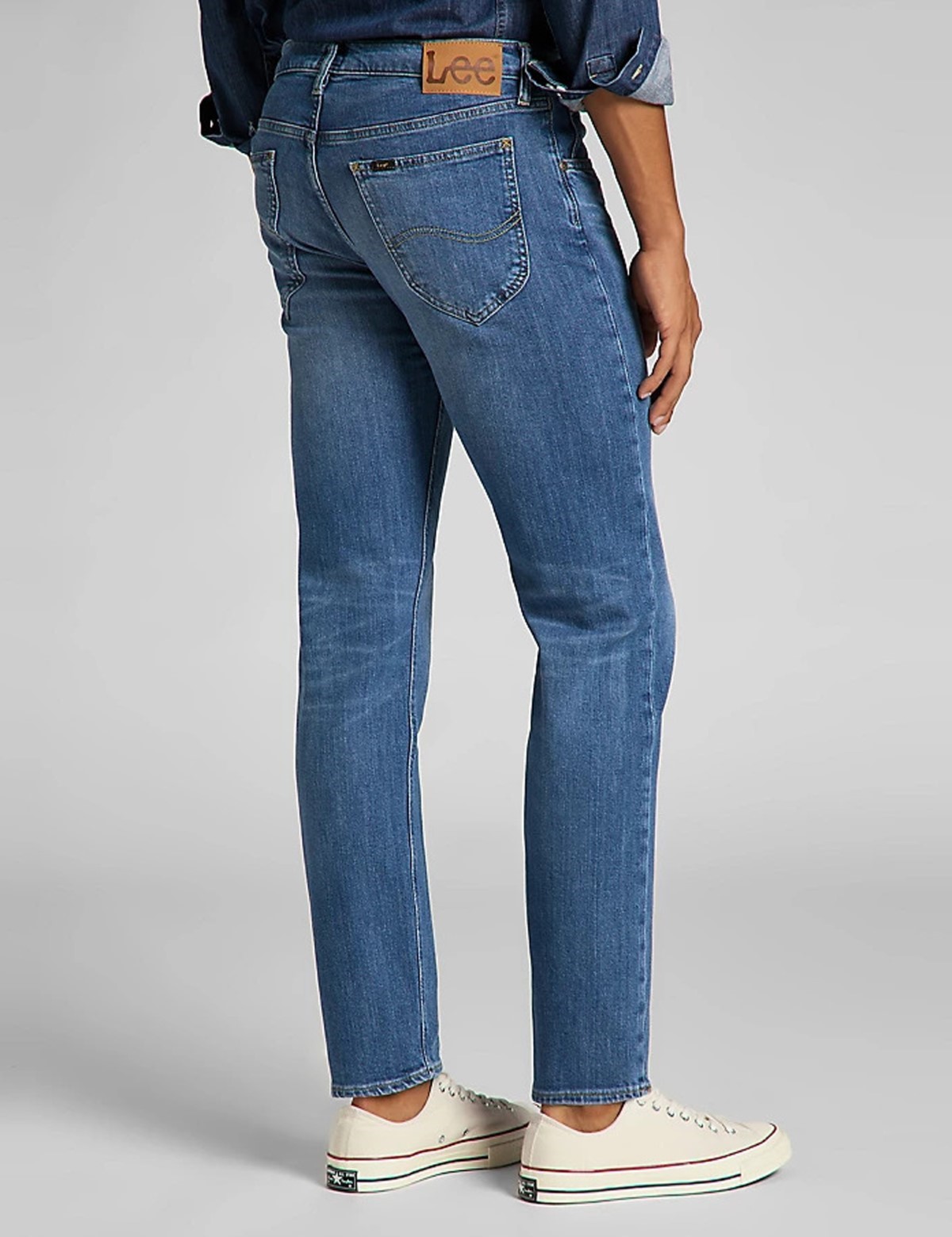 Lee Daren Zip Fly ανδρικό μπλε τζιν ξεβάμματα L707PXGQ φωτογραφία